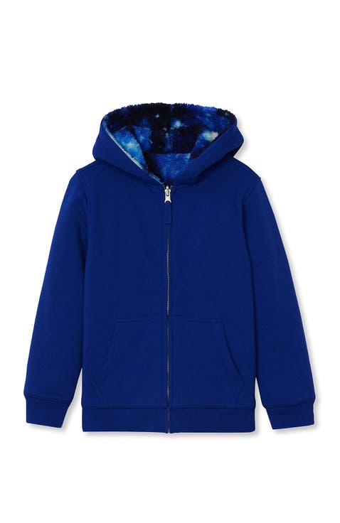 Kids Reversible High Pile Fleece Hoodie