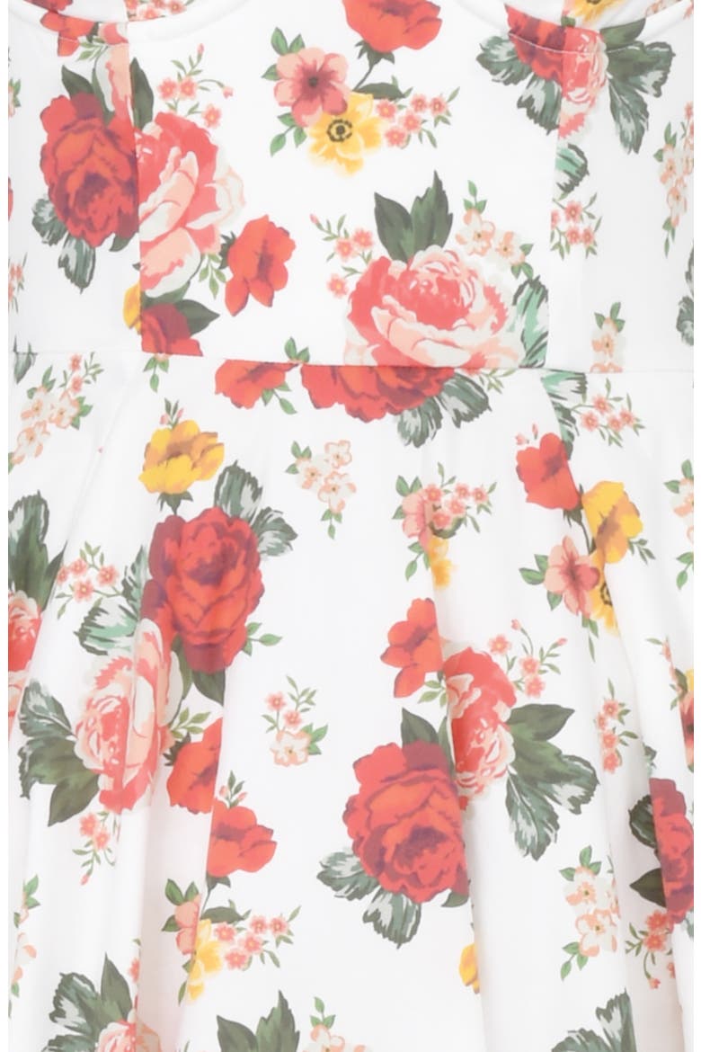 Mademoiselle Bustier Stretch Satin Midi Dress, Alternate, color, ROSE PRINT