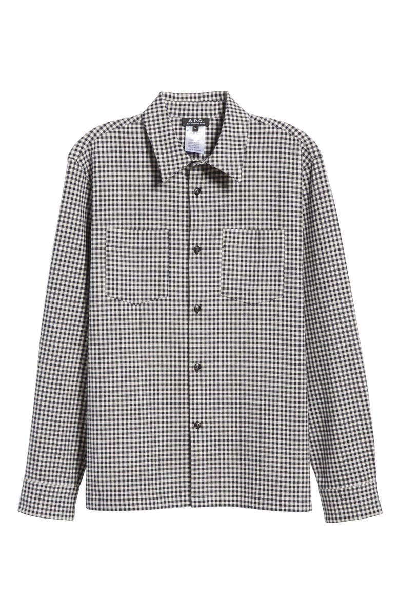 A.P.C. Surchemise Pepper Check Shirt Jacket, Alternate, color,