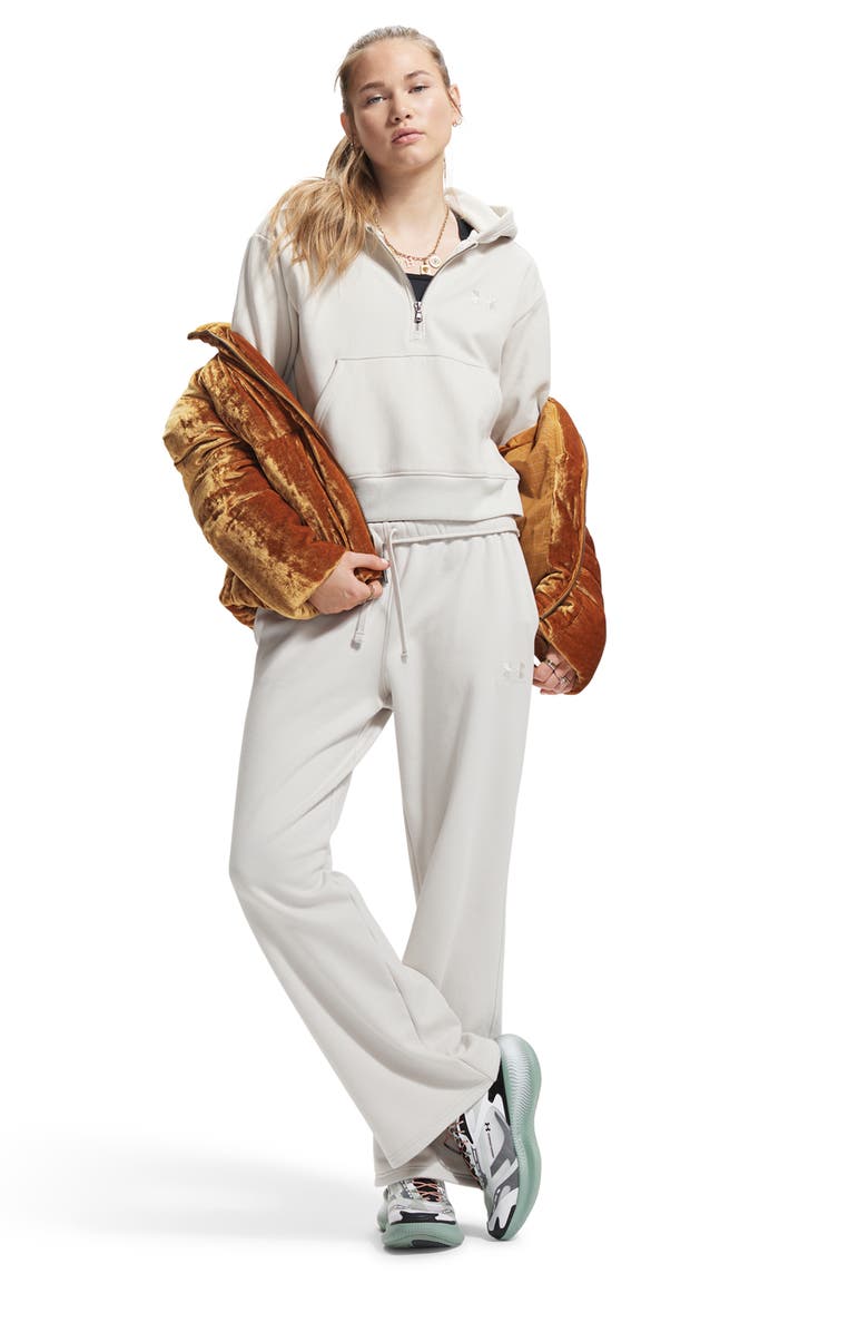 Under Armour Icon Vida Cotton Blend Fleece Sweatpants, Alternate, color, Summit White/ Summit White