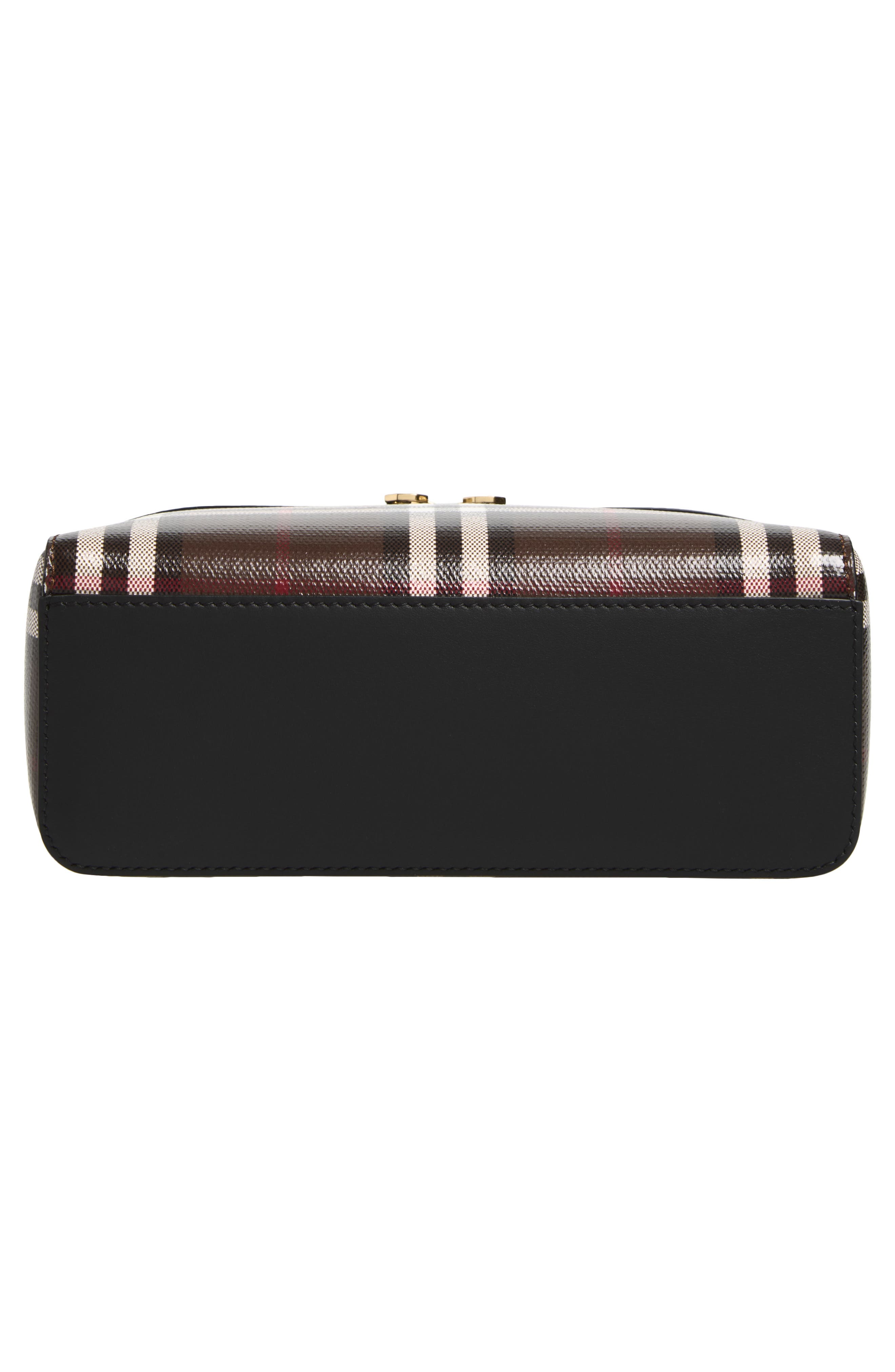 Check Coated Canvas Vanity Case, Alternate, color, CHOCOLATE BROWN