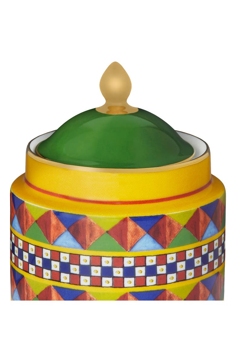 Dolce&Gabbana Carretto Sugar Bowl & Lid, Alternate, color, Medium Green