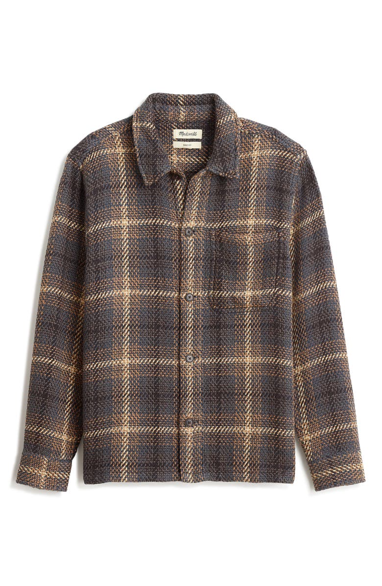 Madewell Plaid Twill Boxy Shirt Jacket, Alternate, color,