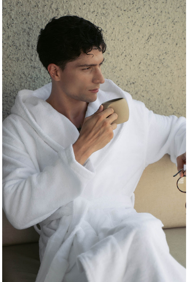 Ultraplush Australian Cotton Bathrobe, Alternate, color, White