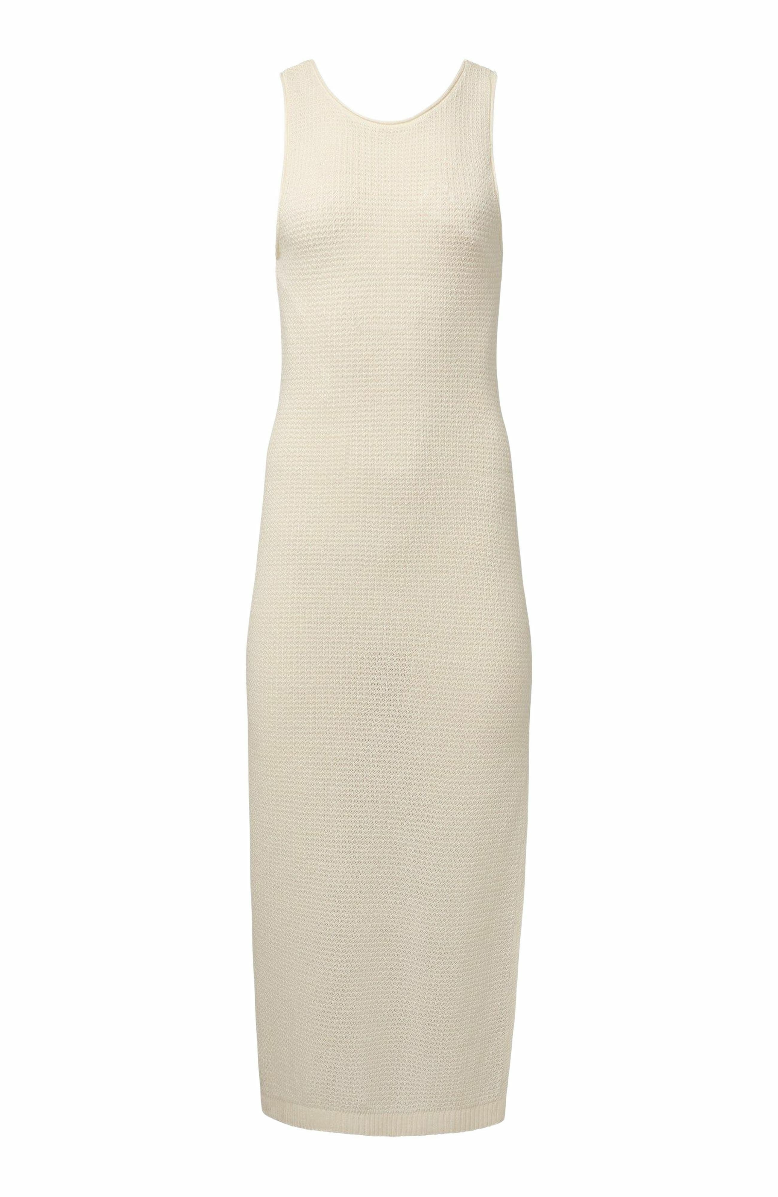 scoop back linen dress Onia Knit Scoop Back Linen Maxi Dress - White