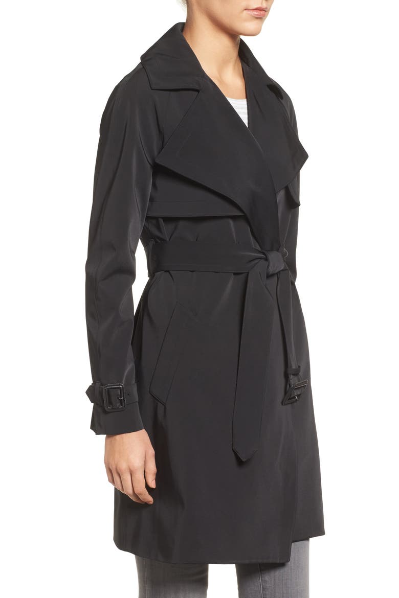 Trench Coat, Alternate, color, BLACK