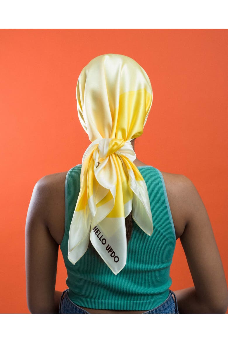 100% Silk Head Scarf, Alternate, color, Yellow