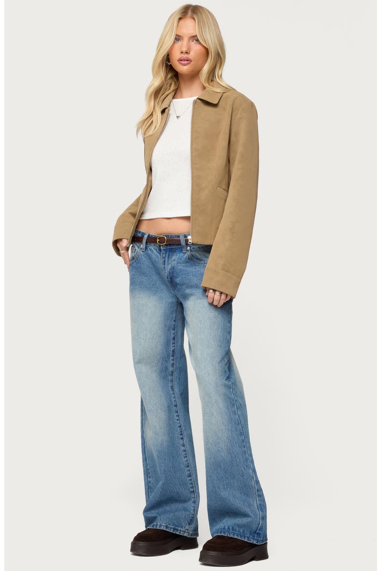 Cozette Faux Leather Jacket, Alternate, color, TAN