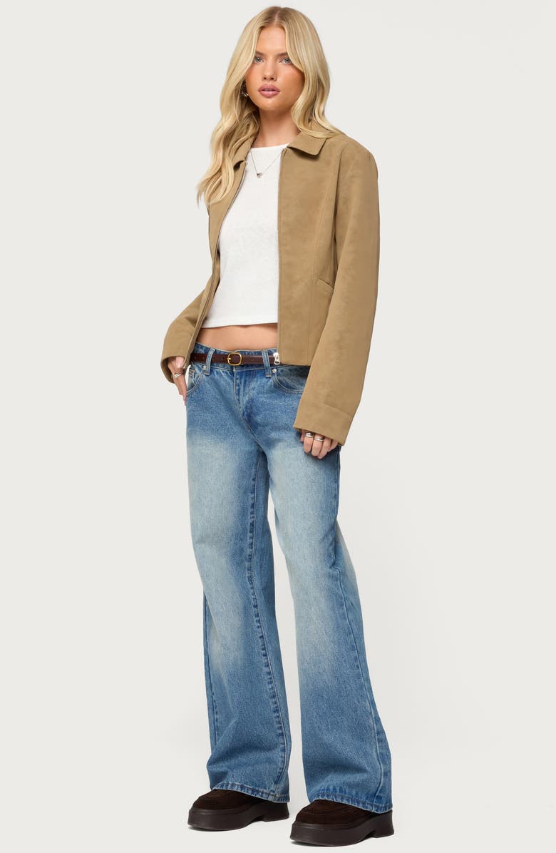 EDIKTED Cozette Faux Leather Jacket, Alternate, color, Tan