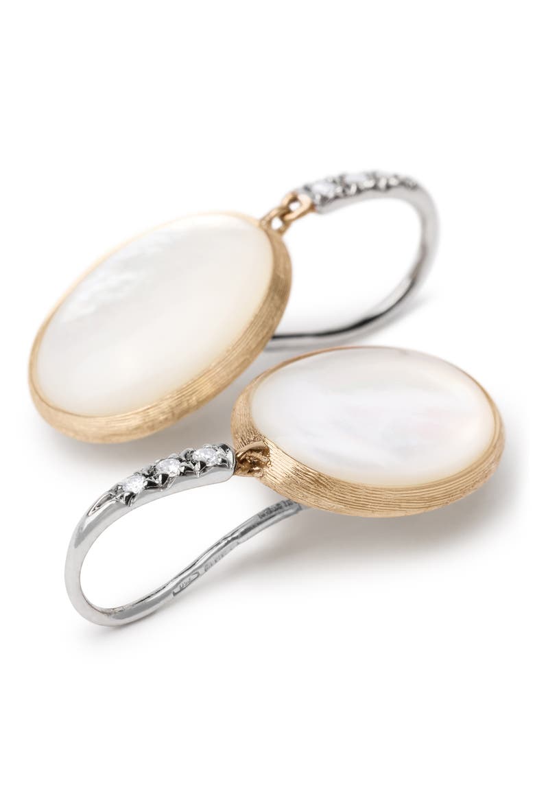 Siviglia 18K Yellow Gold Diamond & Mother-of-Pearl Earrings, Alternate, color, 18K YELLOW GOLD
