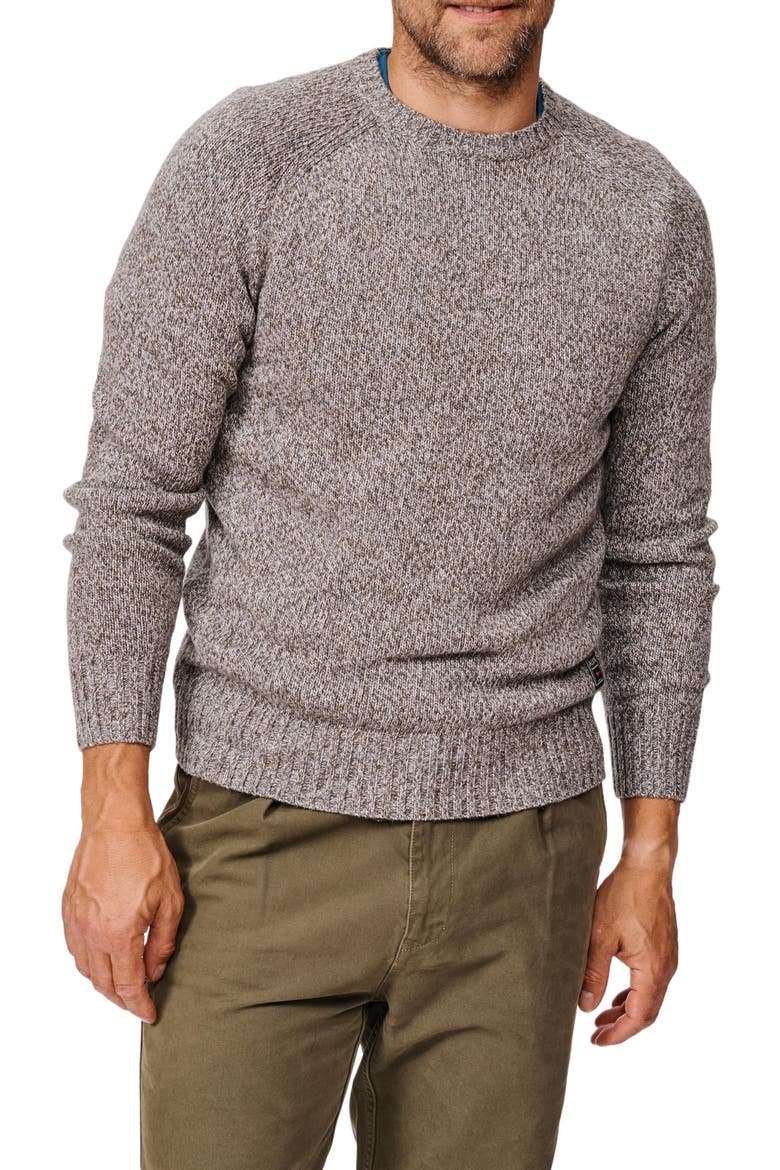 Riply Twist Crew Neck Sweater, Alternate, color, Khaki Twist