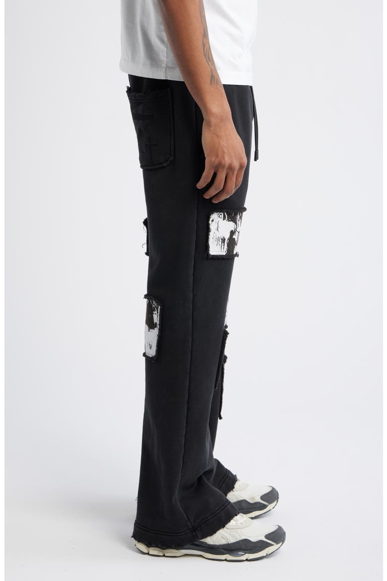 Griffin Vintage Black Wash Wide Leg Sweatpants, Alternate, color, VINTAGE BLACK DIGITAL PATCH