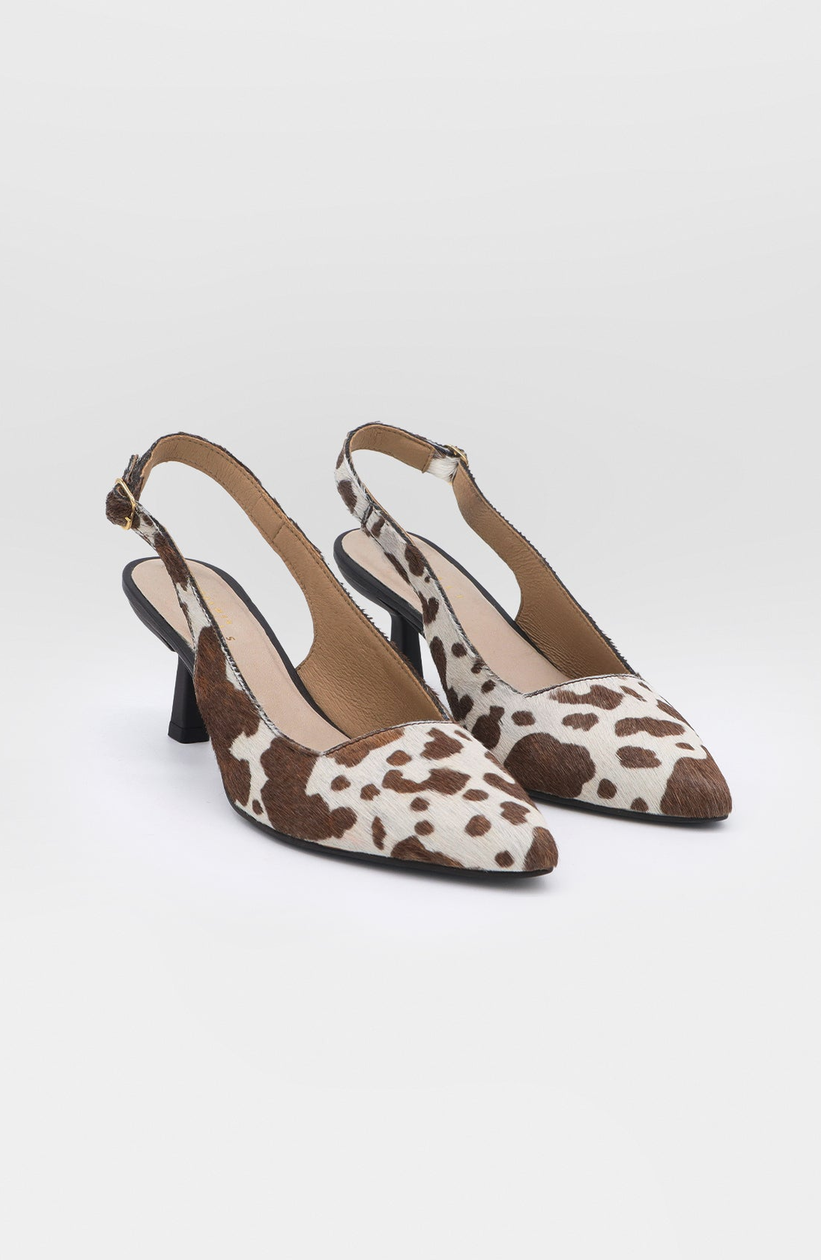 Lusso Leather Slingback Kitten Heel, Alternate, color, Brown X White