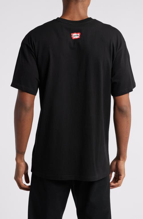 Icecream Running Dog Cotton Graphic T-shirt In Black