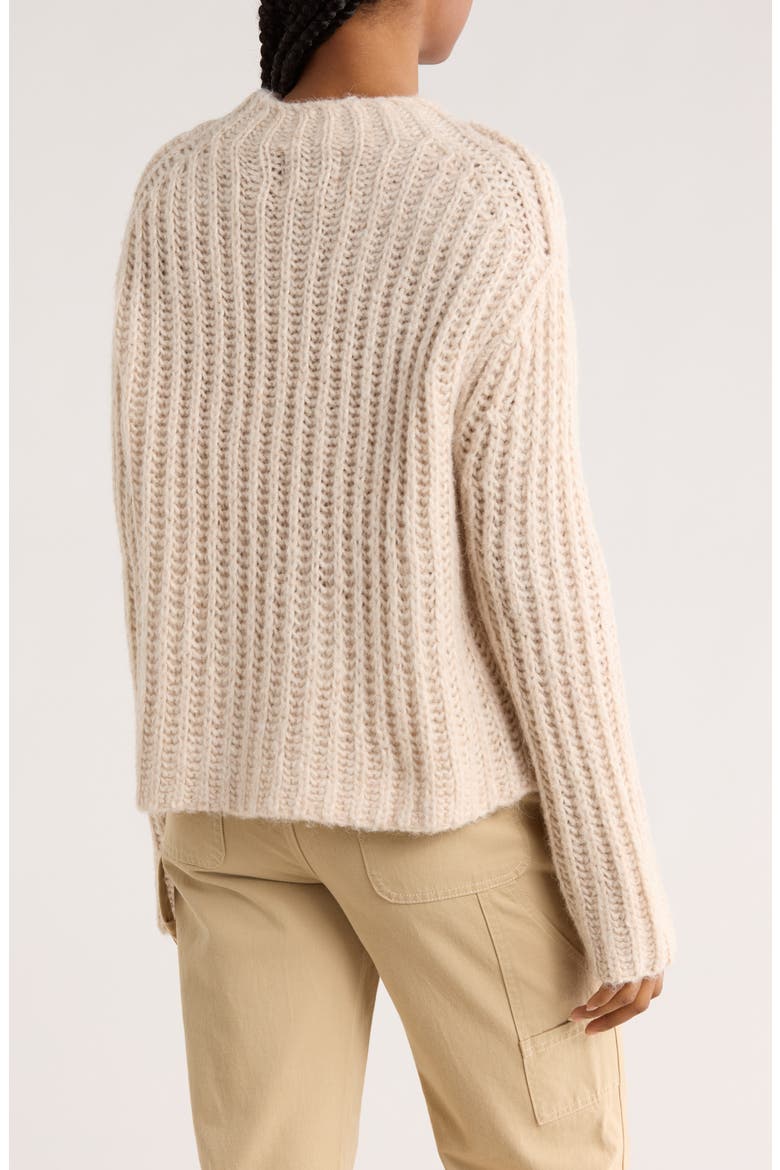 Funnel Neck Pullover Sweater, Alternate, color, OATMEAL HEATHER