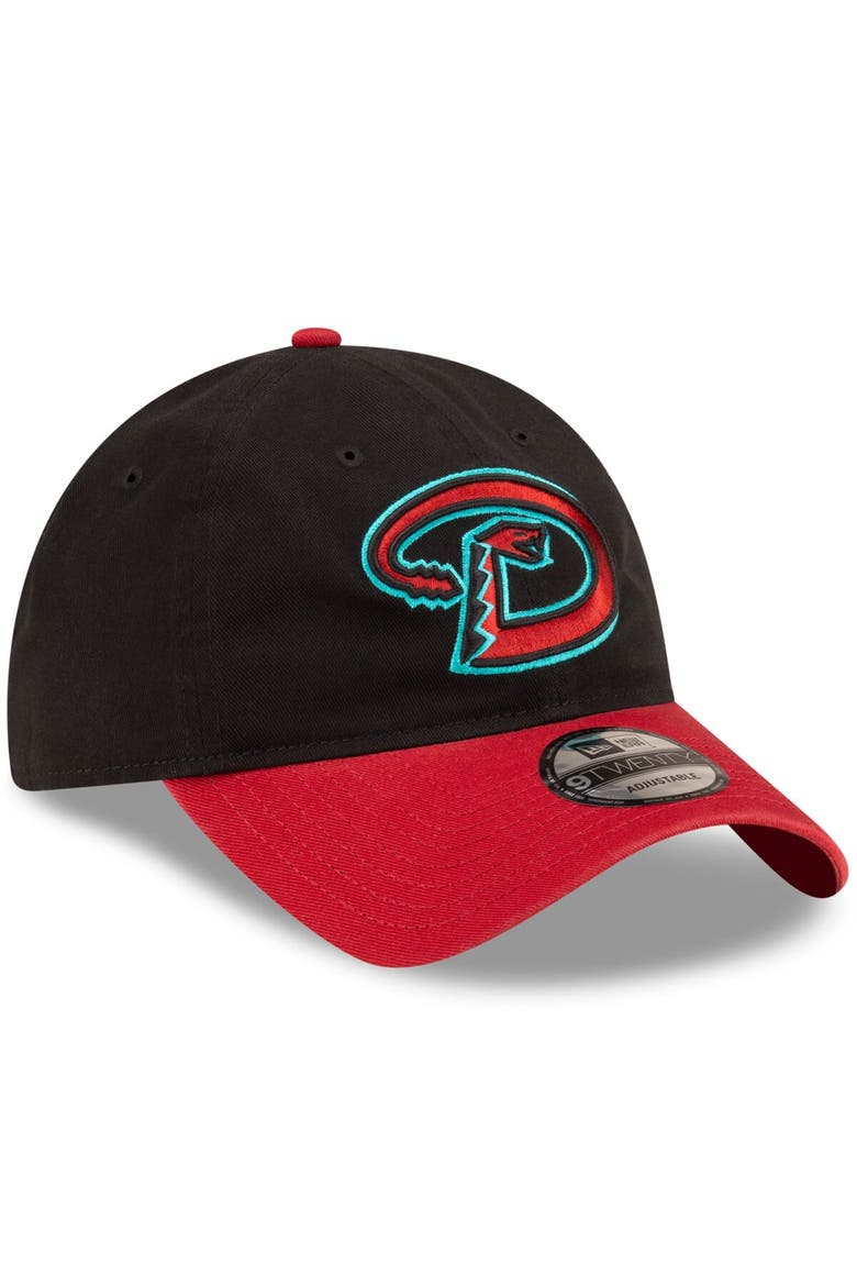Men's New Era  Black/Red Arizona Diamondbacks Road Replica Core Classic 9TWENTY Adjustable Hat, Alternate, color, Black