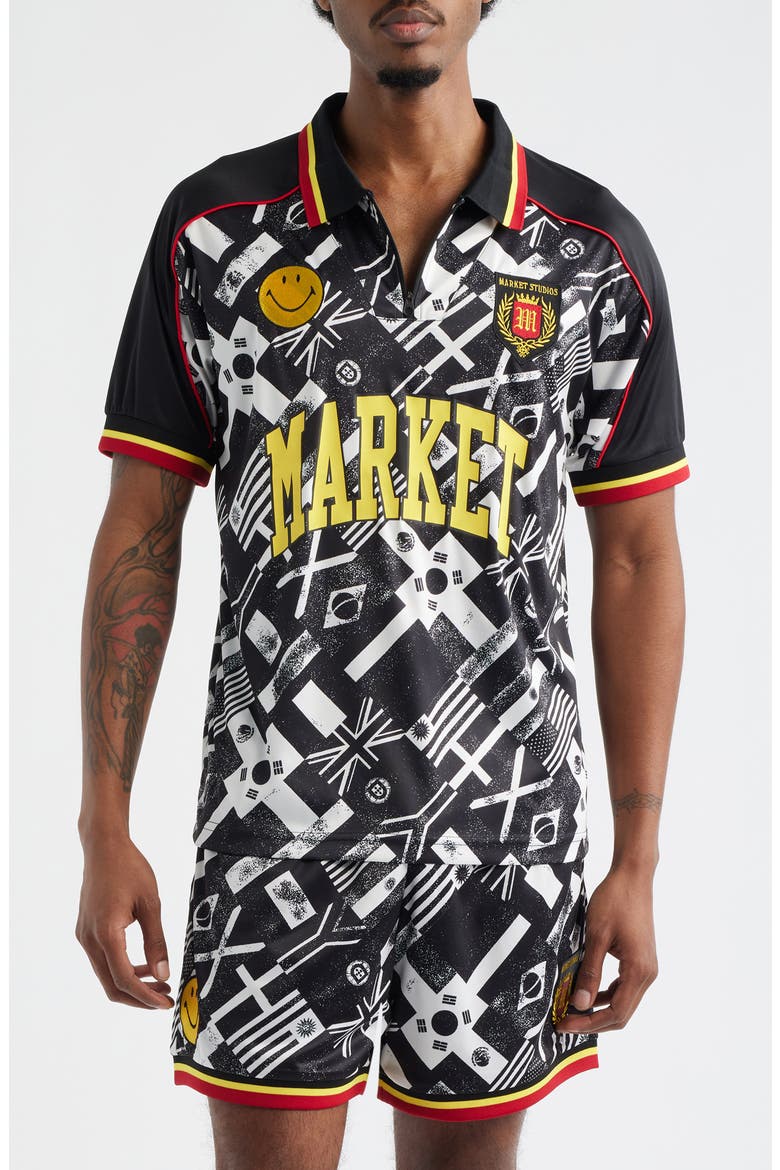 Flag Soccer Jersey, Main, color, BLACK/ WHITE