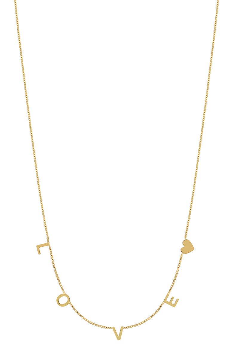 Personalized Charm Necklace (Nordstrom Exclusive), Main, color, 14K YELLOW GOLD - 5 CHARMS