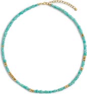 Monica Vinader Amaia Amazonite Beaded Necklace