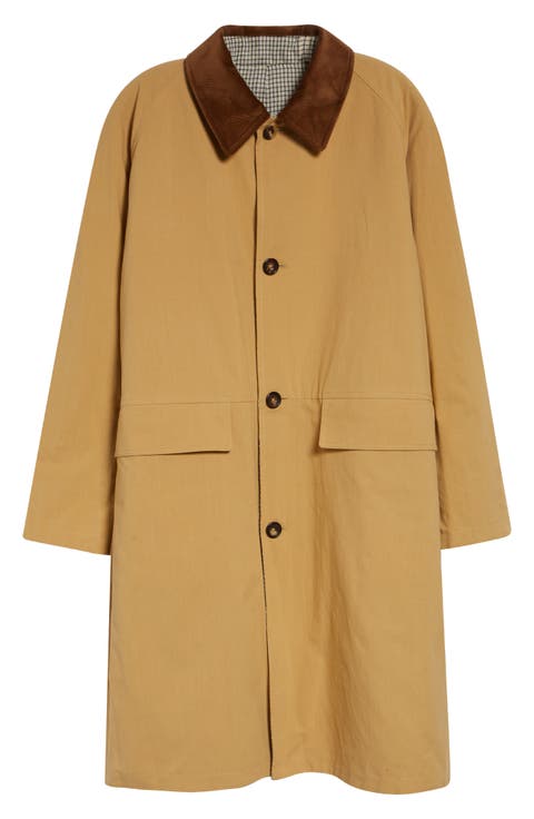 Reversible Linen & Cotton Mackintosh Coat