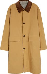Drake's Reversible Linen & Cotton Mackintosh Coat