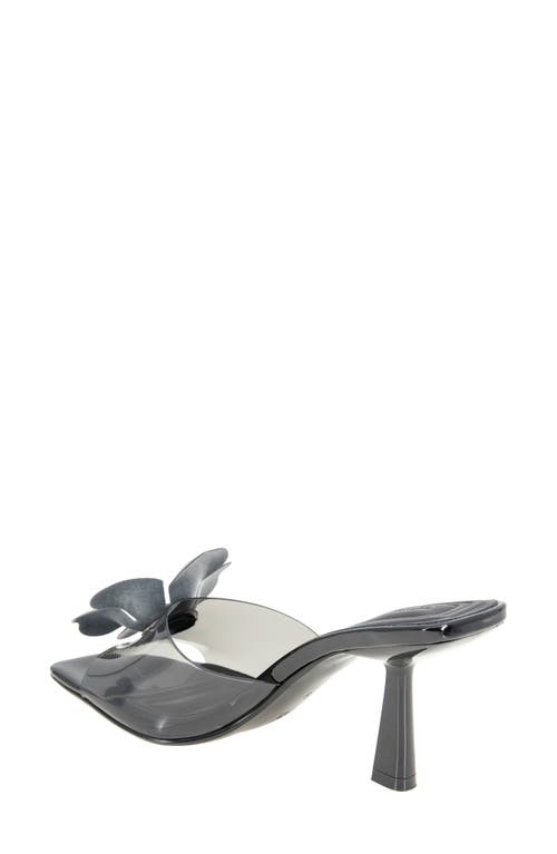Bcbg Remani Flower Embellished Sandal In Smoke/black