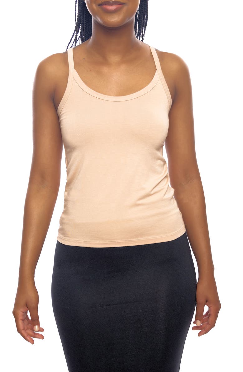 Dai Moda Jersey Tank, Main, color, Beige