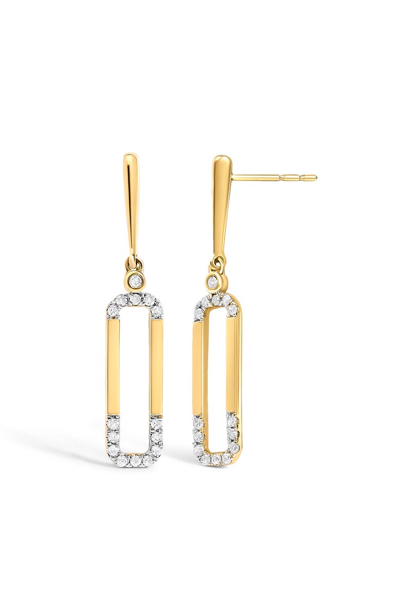 Haus of Brilliance 14K Yellow Gold 1/5 Cttw Diamond Paper Clip Dangle Earrings, Alternate, color, Yellow Gold
