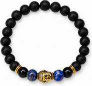 Humanist Beauty Buddha Obsidian Beaded Bracelet