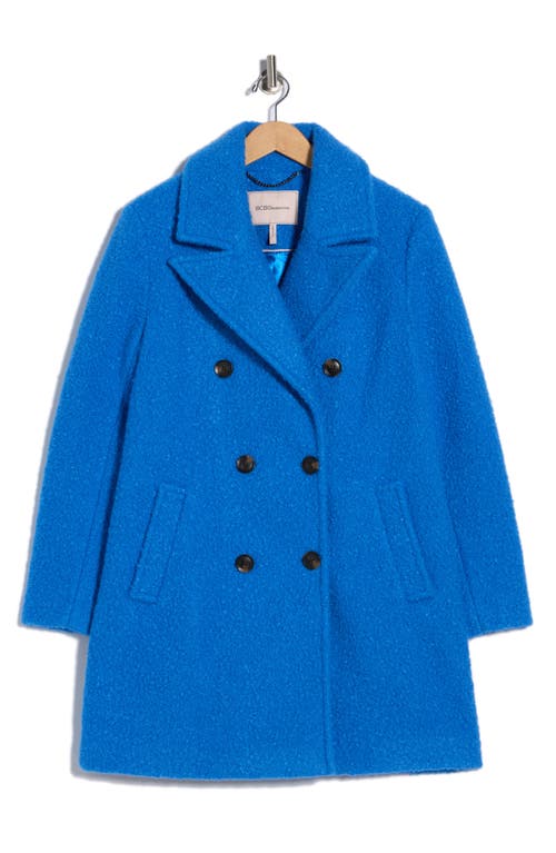 Bcbgeneration Women's Double-breasted Boucle Coat, Created For Macy's In Blue