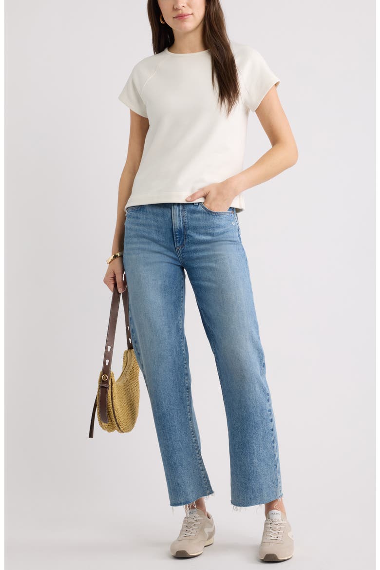 Short Sleeve Terry Sweatshirt, Alternate, color, IVORY CLOUD