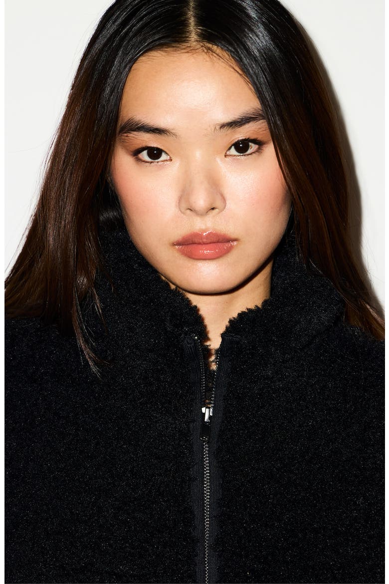 SKIMS Faux Fur Oversize Mock Neck Jacket (Women) | Nordstrom