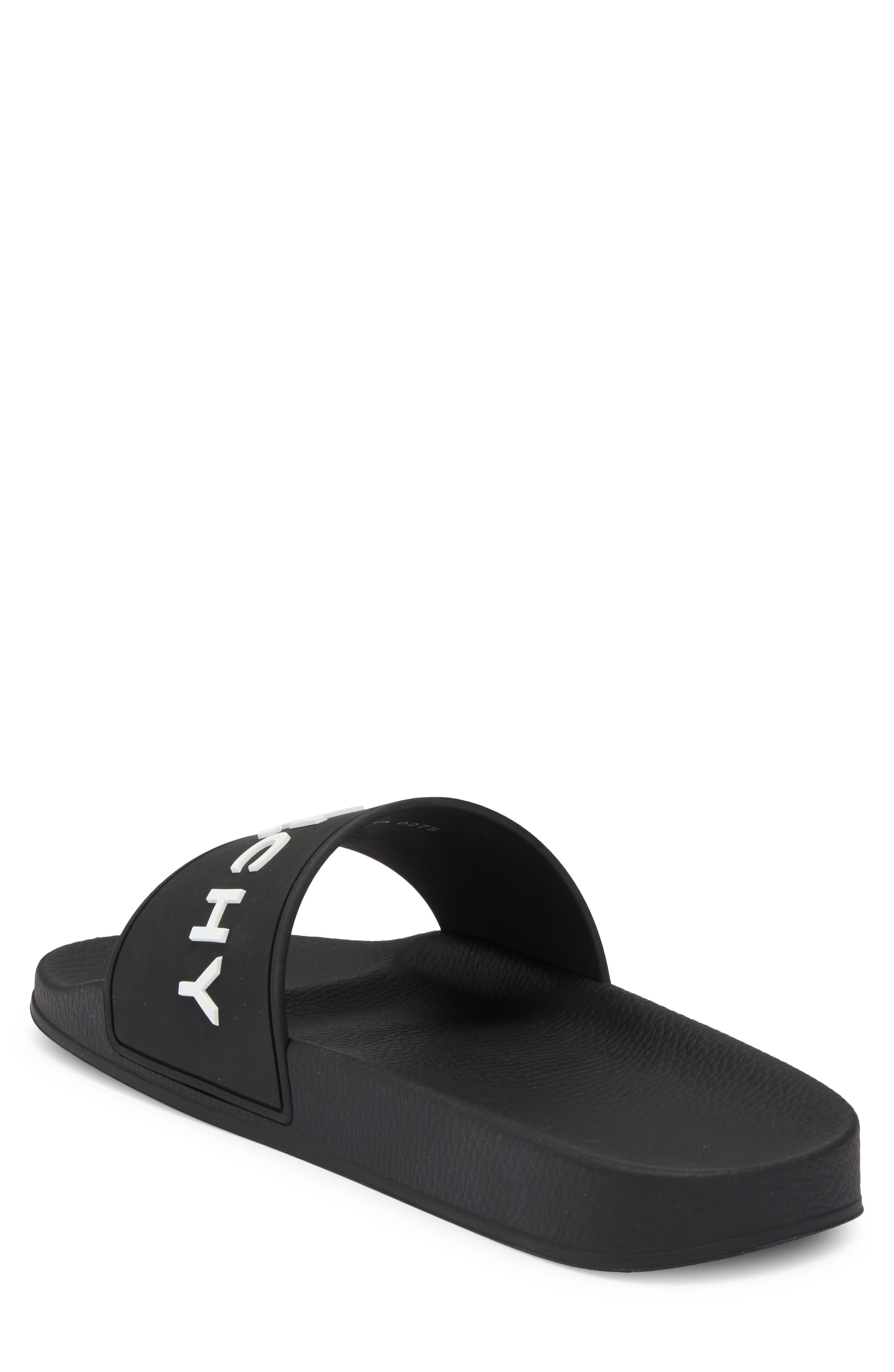 Givenchy Logo Slide Sandal, Alternate, color, Black