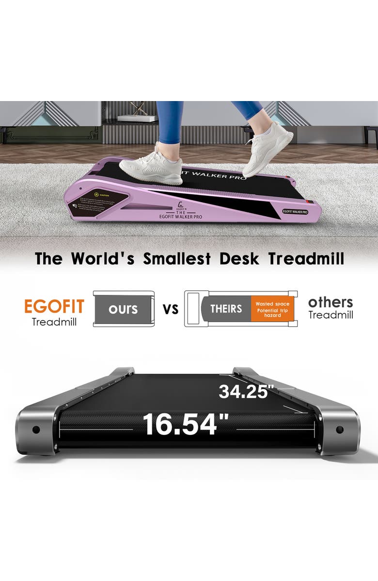 EGOFIT Walker Pro M1 Sakura Under Desk Treadmill, Alternate, color, Multicolored