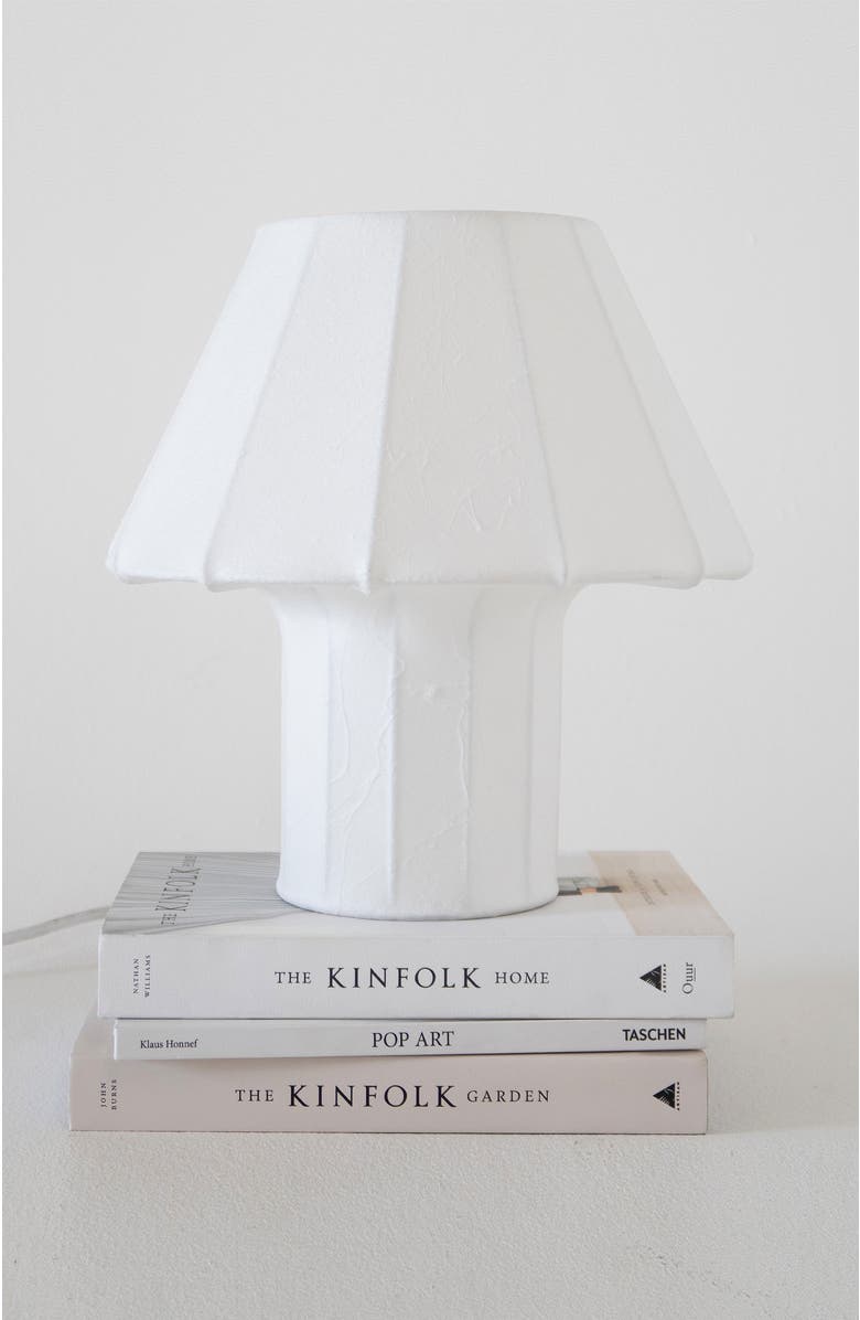 Brightech Celeste 12.6" LED Lightweight Table Lamp with Resin Fabric Shade, Bulb Included, Alternate, color, Off-White