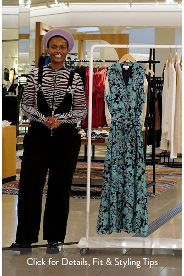 Floral Sleeveless Maxi Shirtdress video