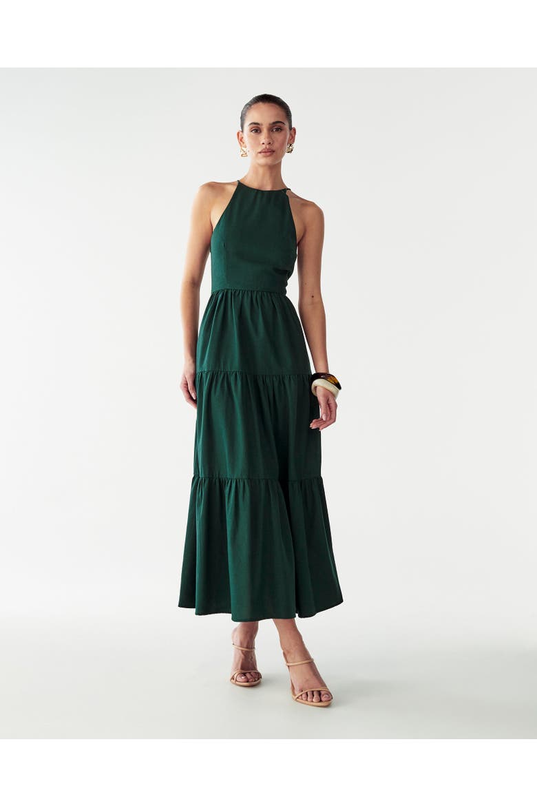 Aquila Maxi Dress, Alternate, color, Emerald
