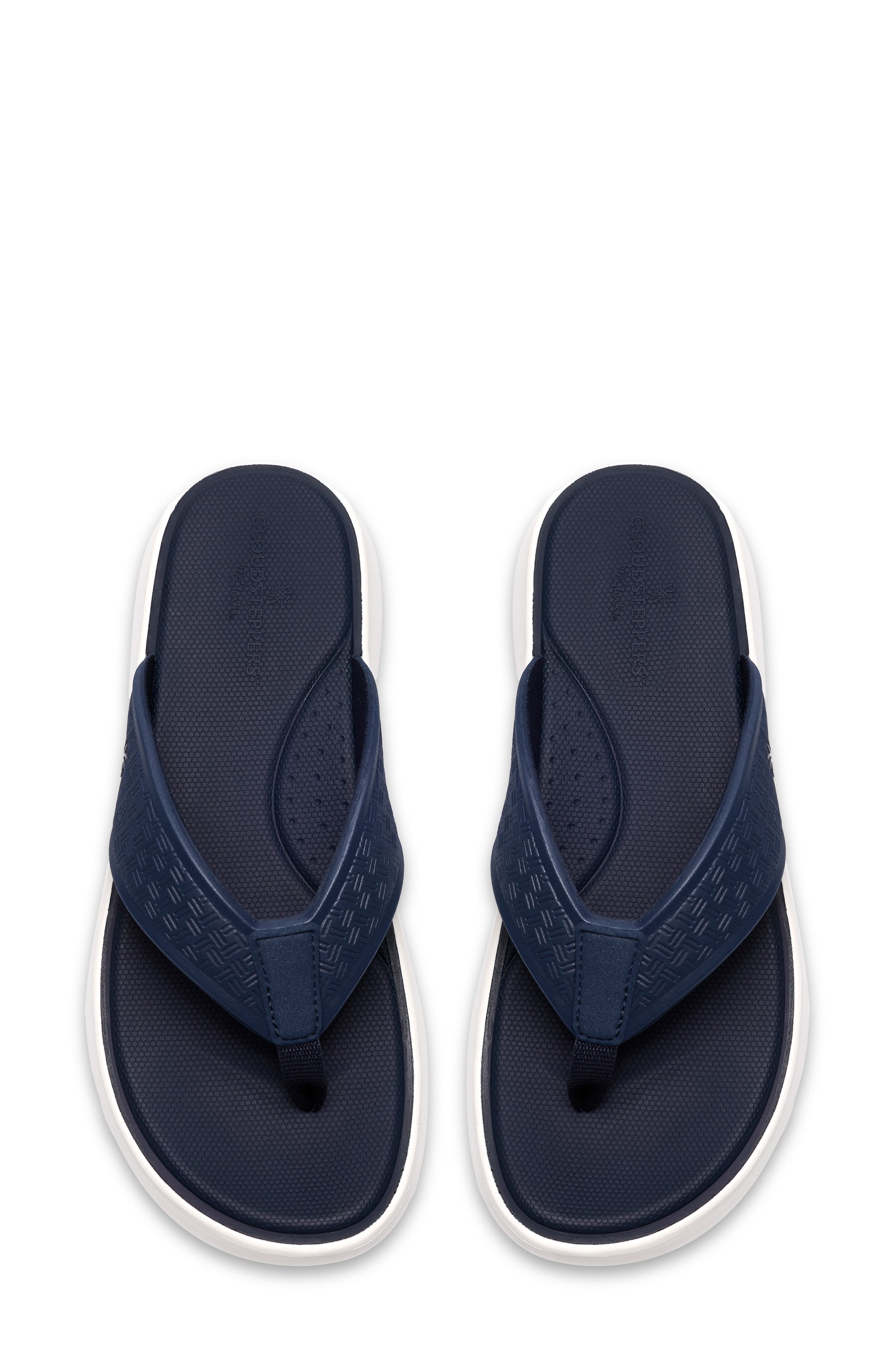 Clarks<sup>®</sup> Solvana Thong Toe Platform Sandal, Alternate, color, Navy