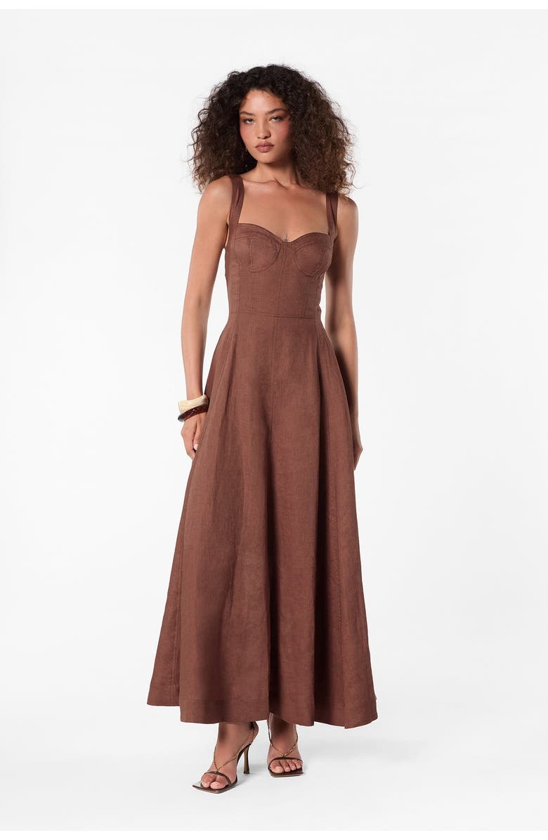NICHOLAS Anya Dress, Alternate, color, Mocha