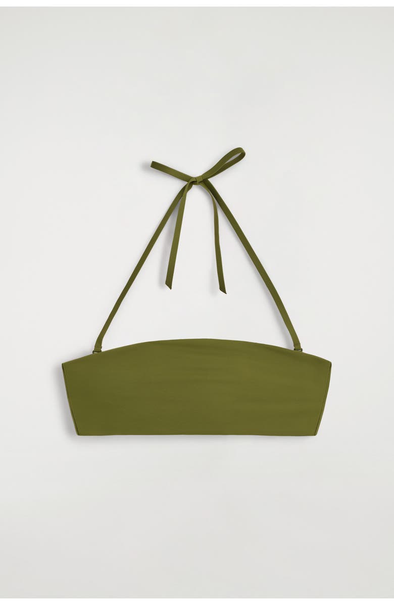 COS Bandeau Bikini Top, Alternate, color, Khaki