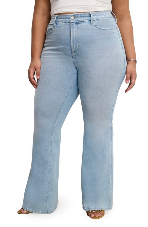 GOOD AMERICAN GOOD AMERICAN SOFT-TECH GOOD LEGS FLARE JEANS