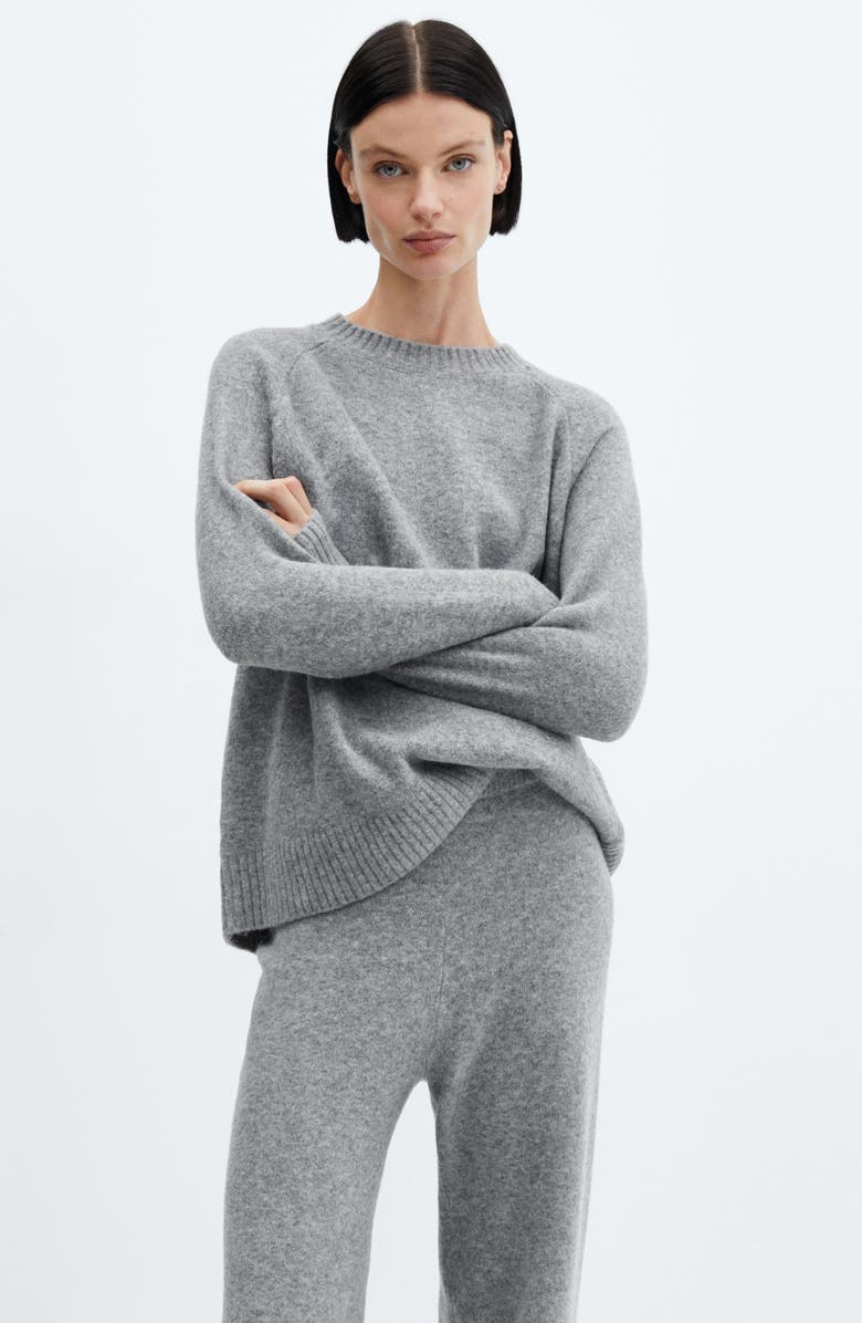 MANGO Knit Pants, Alternate, color, Grey