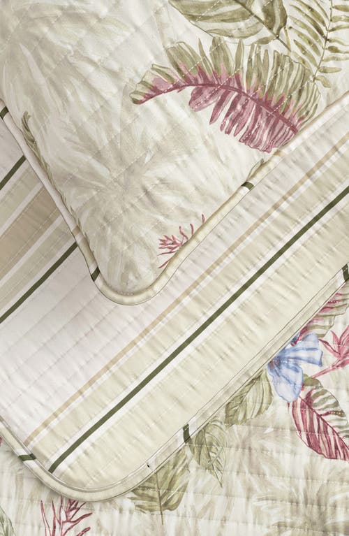 Woven & Weft Tropical Floral Cotton Quilt & Sham Set In Tropical Floral