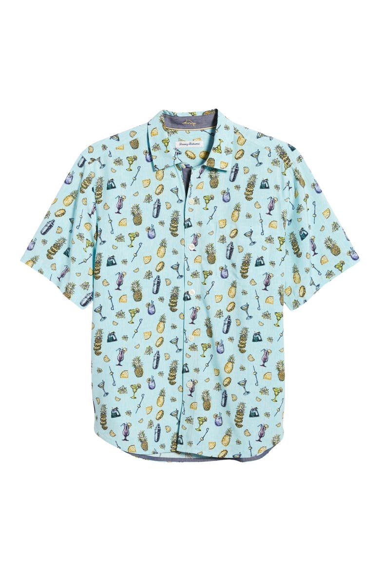 Men's Mixer Short Sleeve Button-Up Shirt, Alternate, color, GRACEFUL SEA
