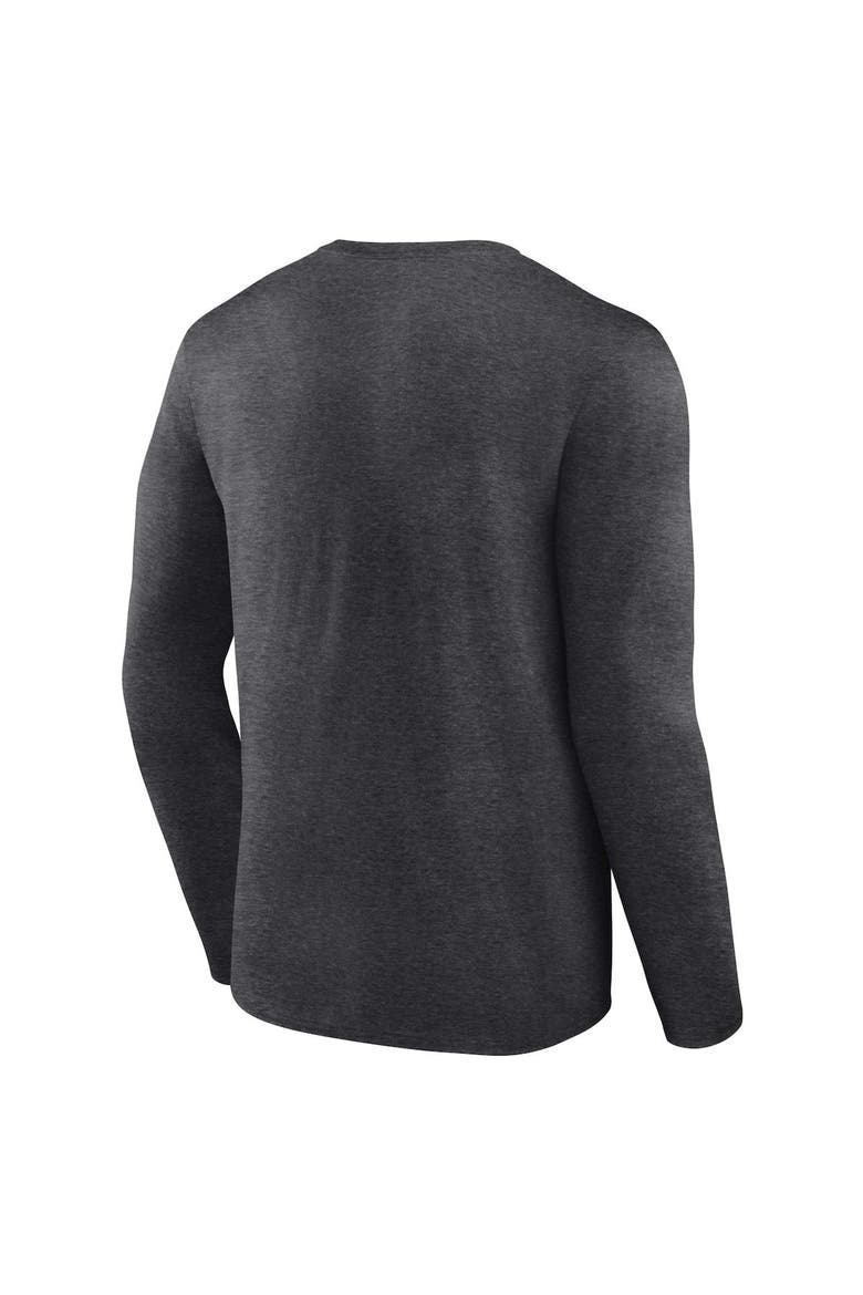 Men's Fanatics Branded Heather Charcoal Oklahoma Sooners Distressed Arch Over Logo Long Sleeve T-Shirt, Alternate, color, Heather Charcoal