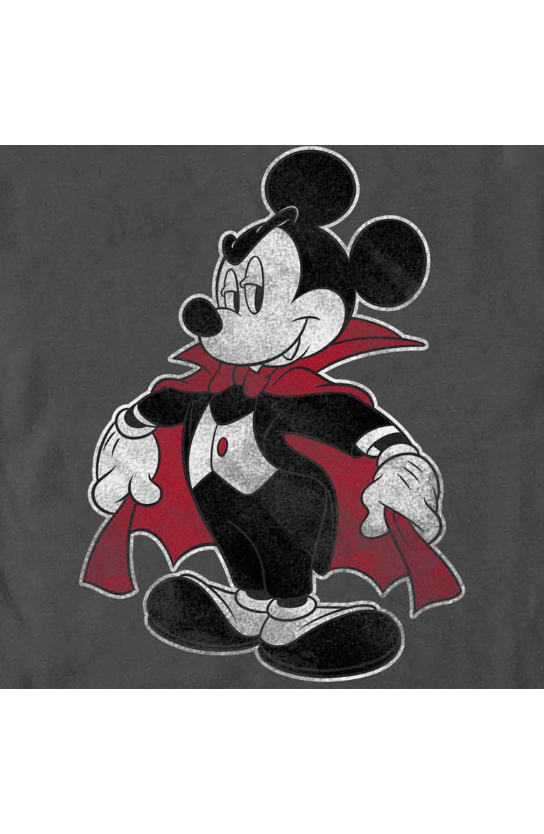 Mickey & Friends Men's Mickey & Friends Halloween Retro Vampire  Graphic T-Shirt, Alternate, color, Charcoal