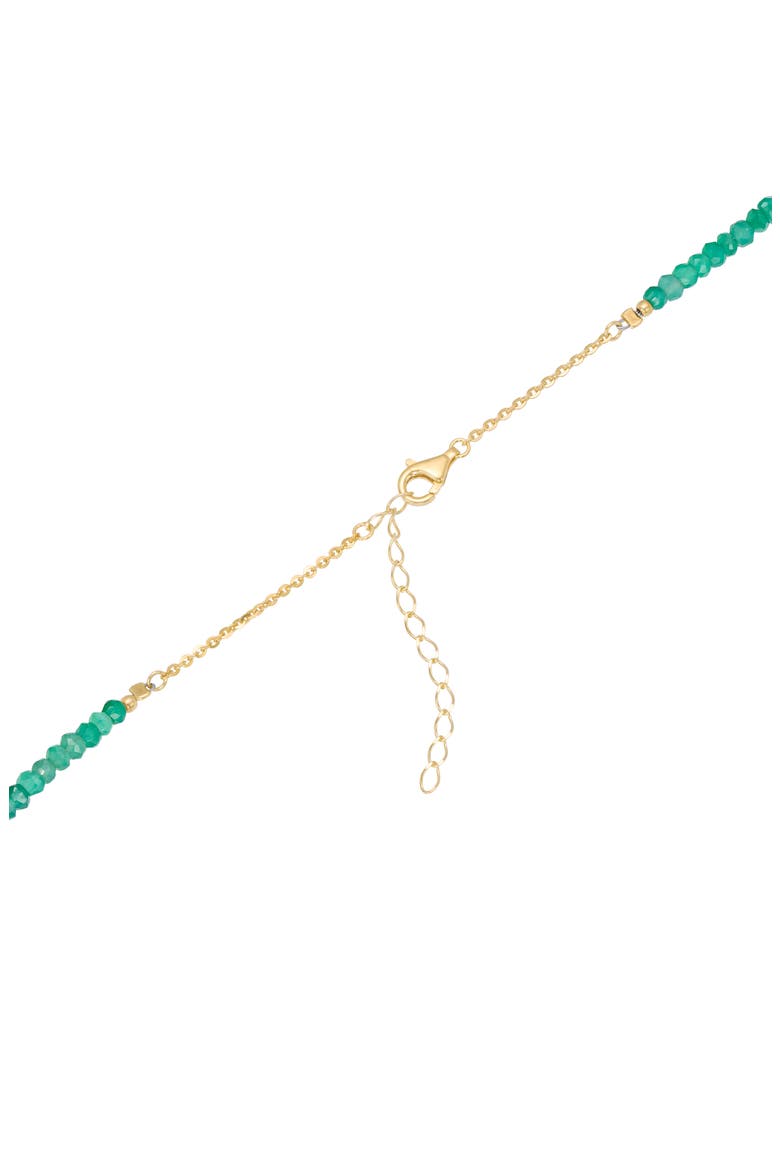Personalized Name Jade Bead Necklace, Alternate, color, GOLD