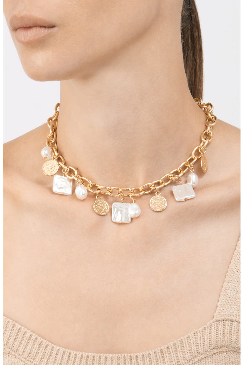 Oval Link Chain Necklace, Alternate, color, WHITE