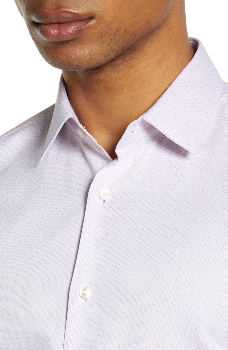 BOSS Slim Fit Diamond Dress Shirt, Alternate, color, 