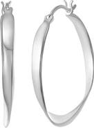 CANDELA JEWELRY Sterling Silver Twisted Hoop Earrings